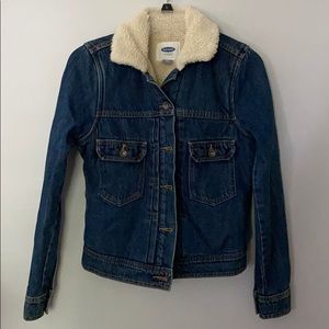 Sherpa-Lined Denim Jean Jacket